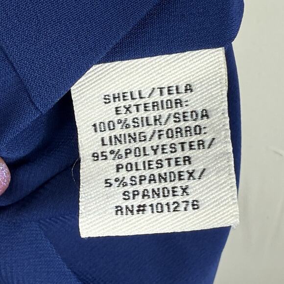 Eci New York Silk‎ Dress 3/4 Sleeve Classic Lined Size 4 Side Zipper - Picture 7 of 15